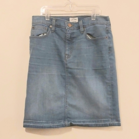 J. Crew Dresses & Skirts - J. Crew raw hem denim skirt
